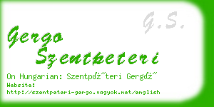 gergo szentpeteri business card